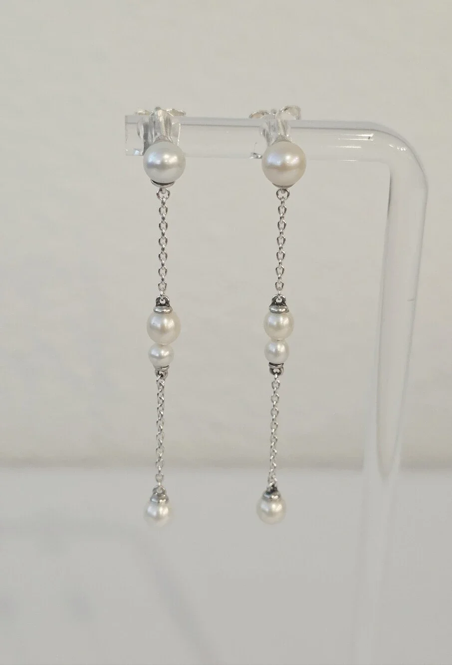 Pandora ALE Freshwater Cultured Pearl Station Chain Bracelet Sterling silver New